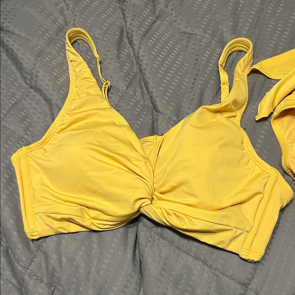 Kona Sol Bright Yellow Swim Suit Set